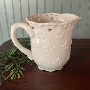 Pitcher creamer lace design porcelain